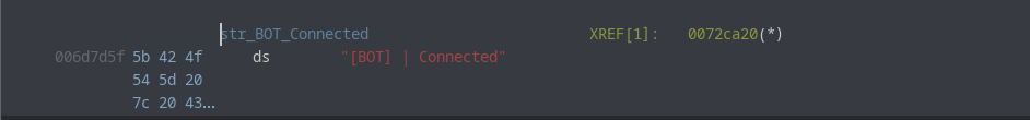 String printed on successful connection