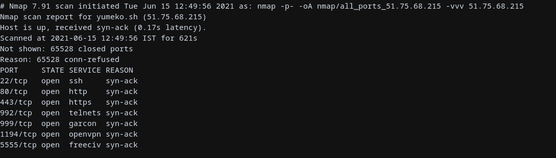 nmap scan