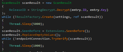 Scan Results Handling