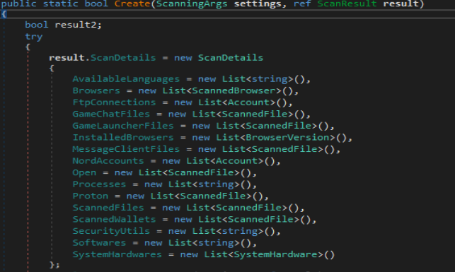 All Scanning Categories
